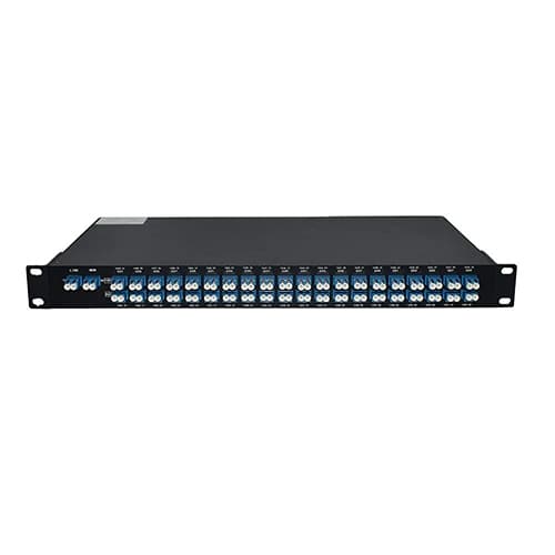 40-Channel DWDM Mux Demux, 100GHz C21-C60, with 1310nm & Monitor Ports, 1U Rack Mount